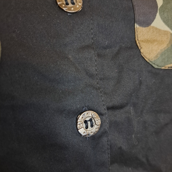 Dead Threads Womens S Shirt Goth Black Camouflage Button Down Short Sleeve - Picture 3 of 12